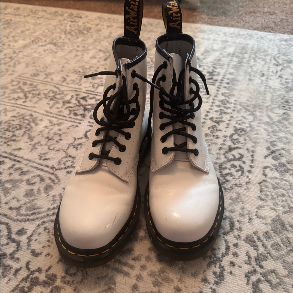 Dr. Martens Black and White Combat Boots